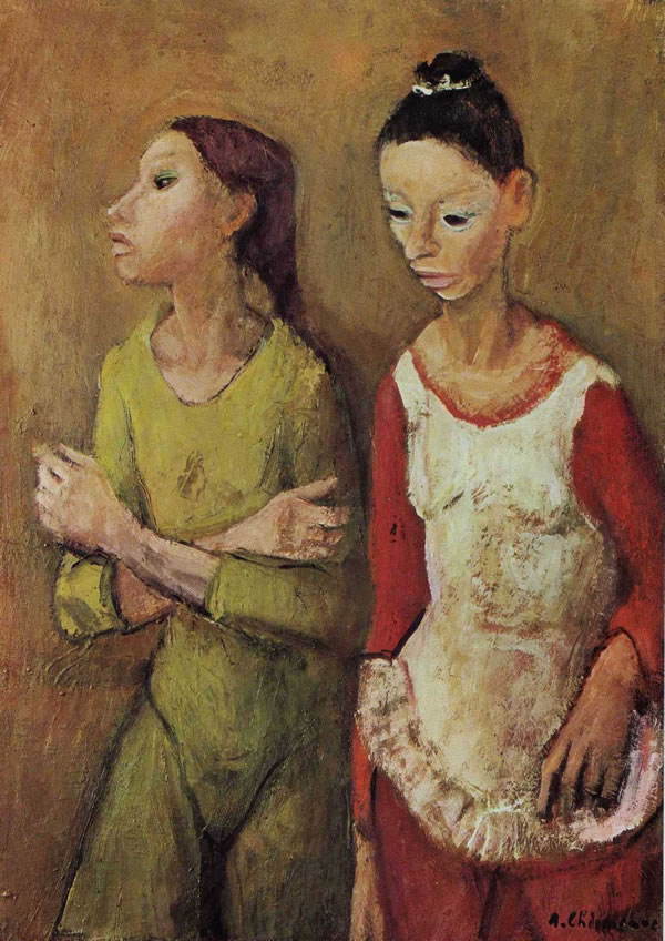 Ballerine, 1970, olio su tela, cm 70x50, Bari, collezione Gallo-Maresca, esposta Expo Arte di Bari, 1988